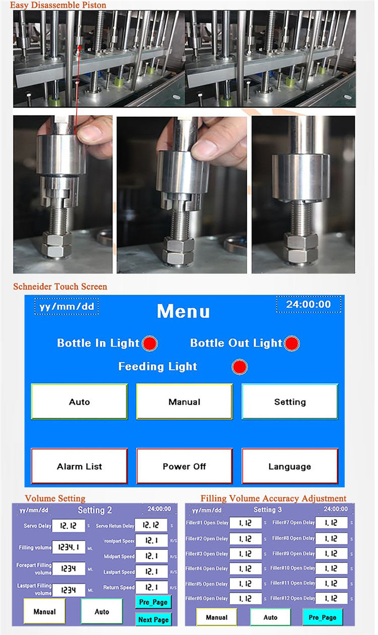 Automata szervomotoros palacktöltő gép 6